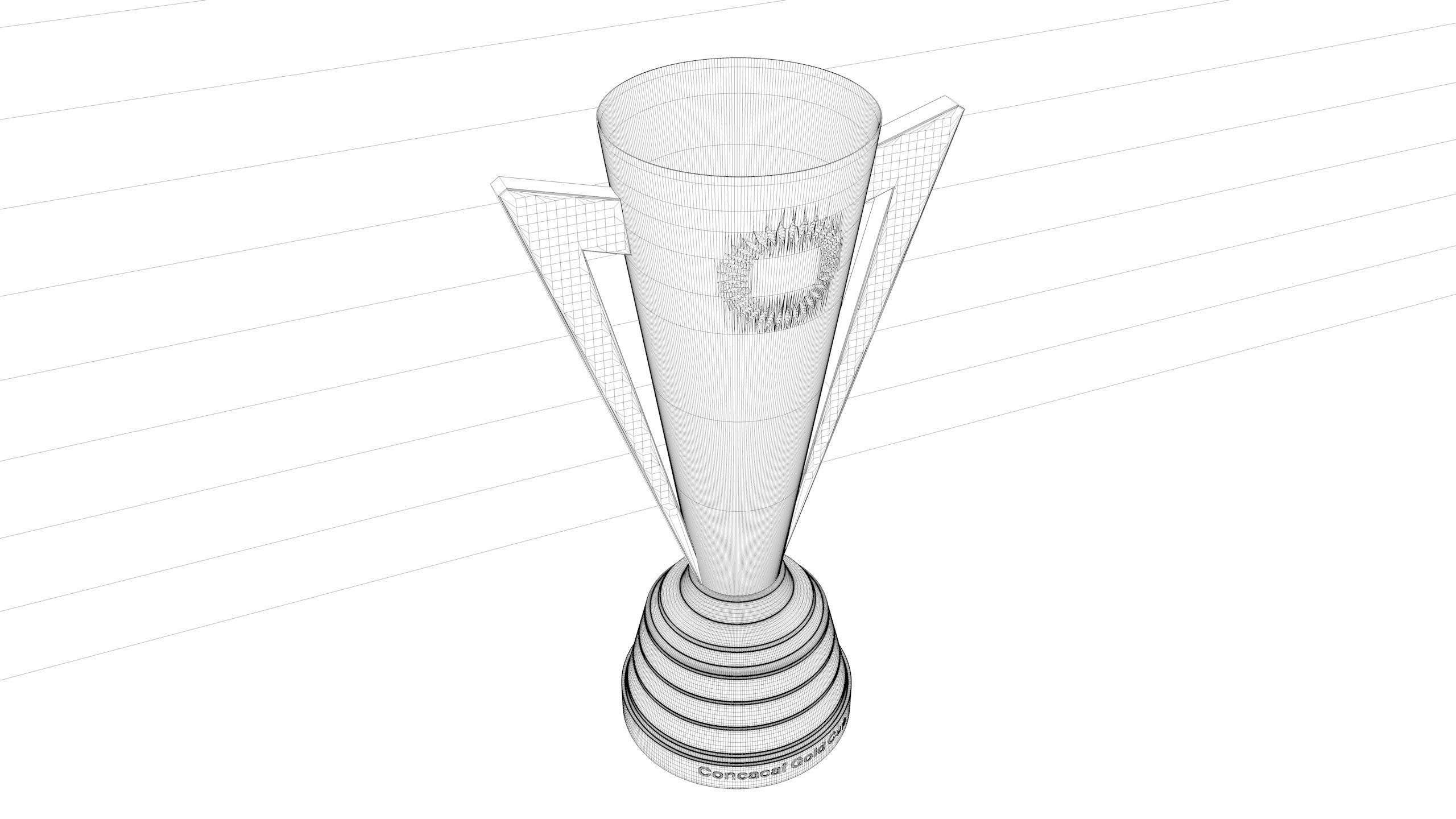 Gold Cup Concacaf Trophy  3D model_6