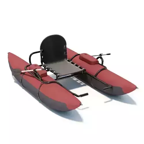 Pontoon Boat Model With Oars