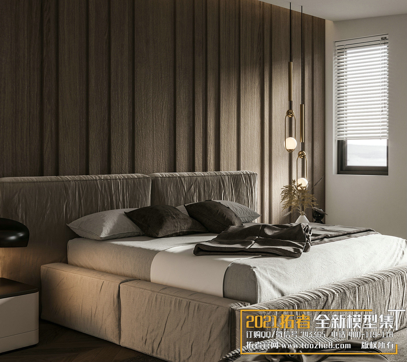 bedroom modern design 3D model_2