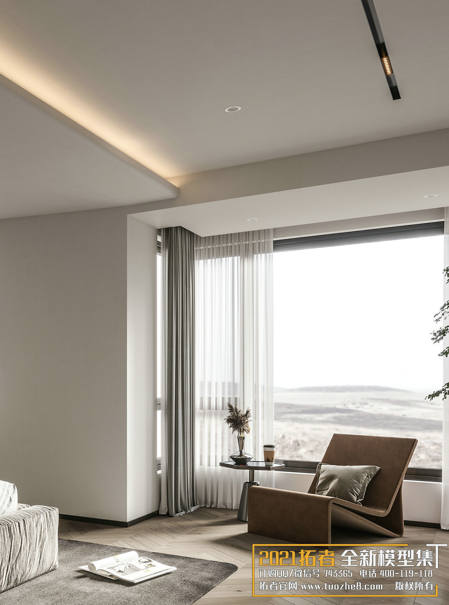 bedroom modern design 3D model_1