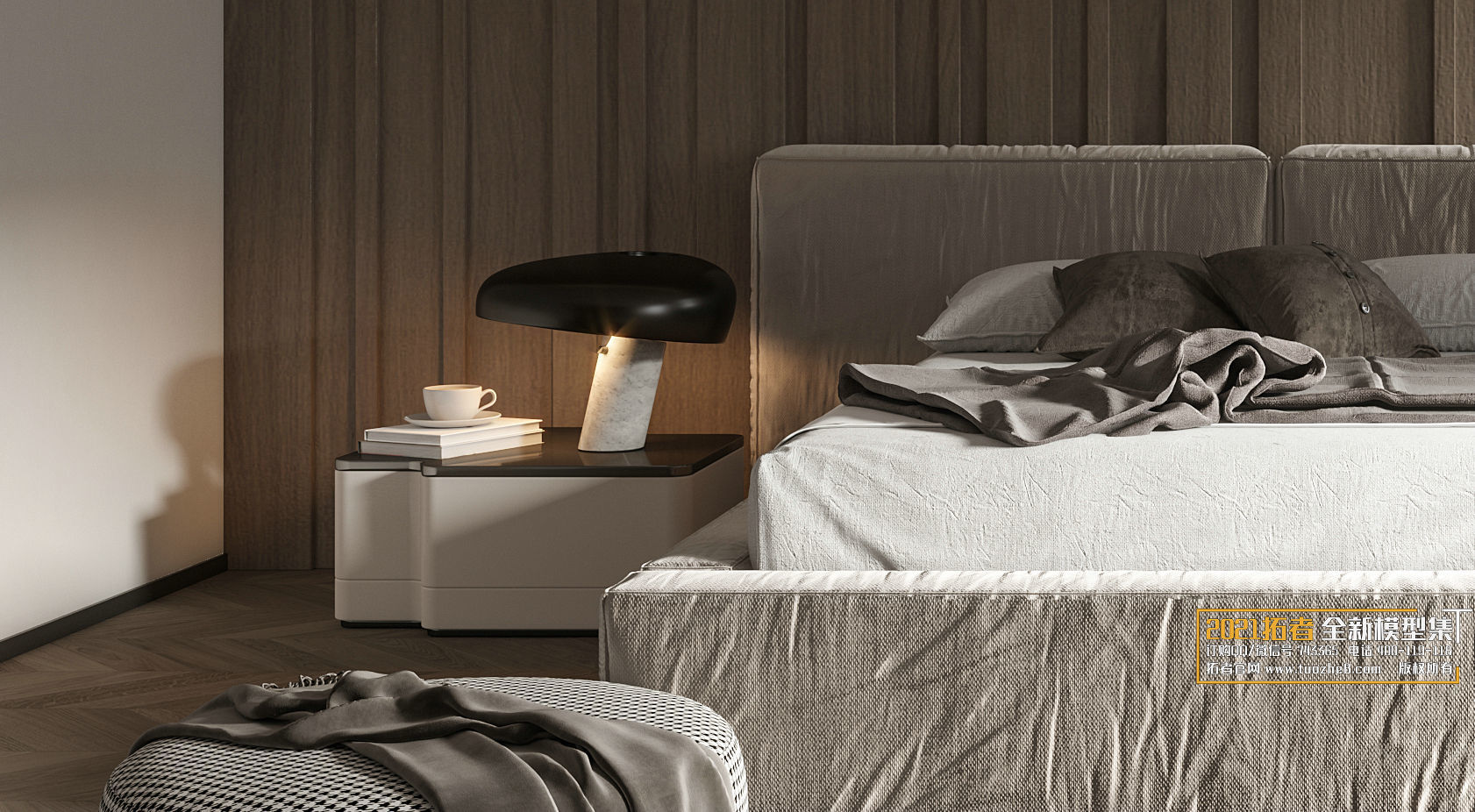 bedroom modern design 3D model_5