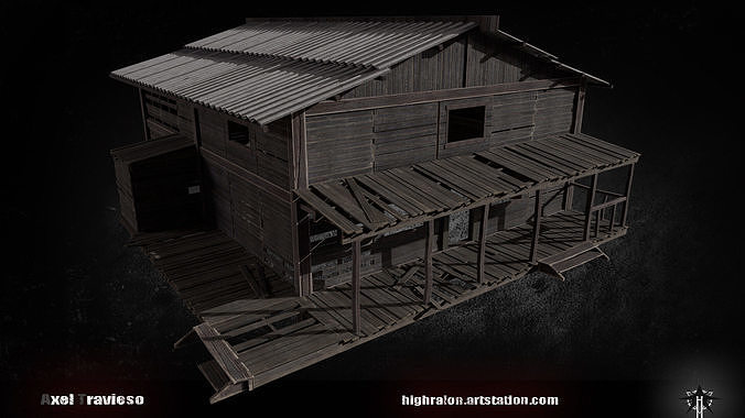 forest house modular Low-poly 3D model