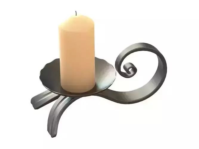 Vintage Wrought Iron Candle Holder