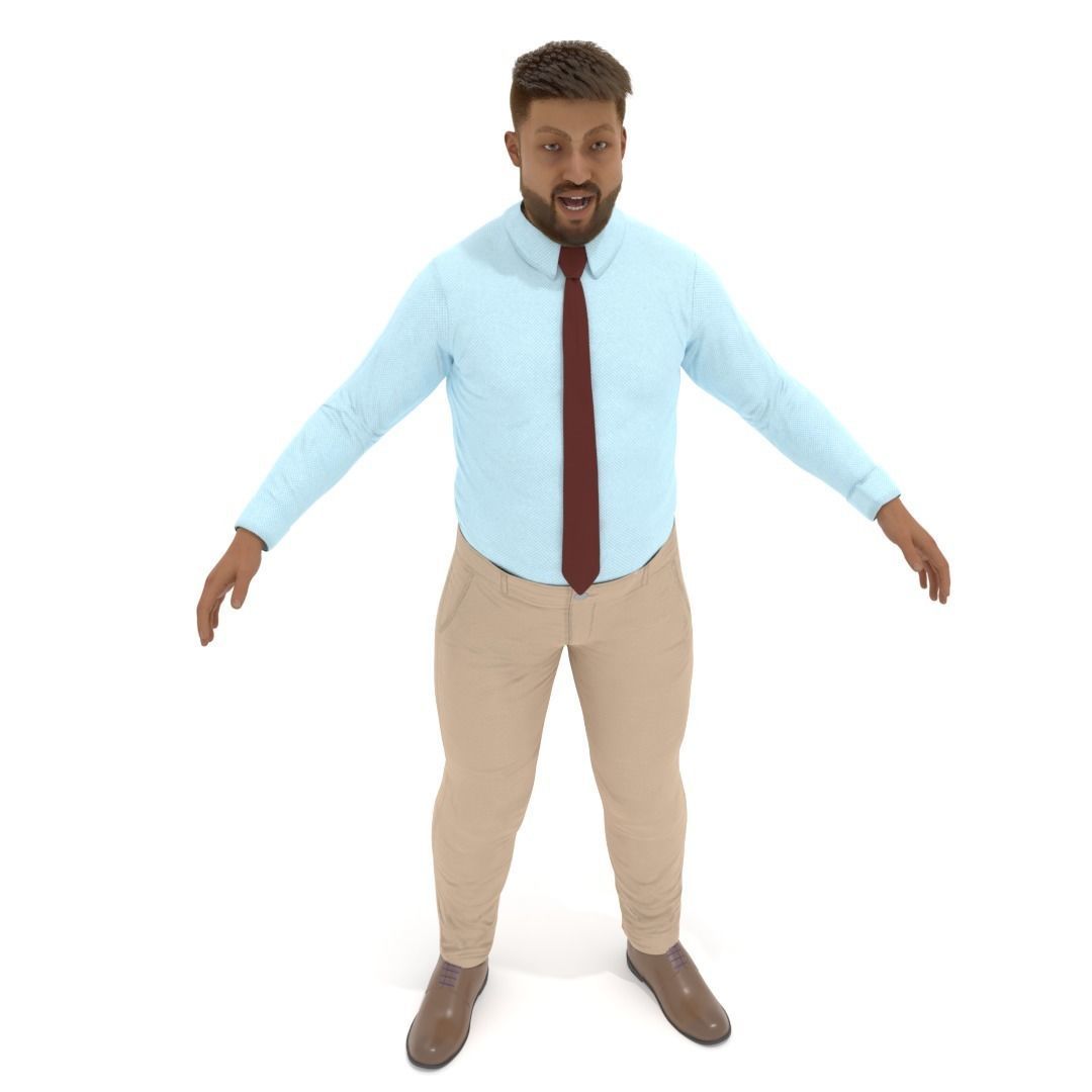 Man Rigged 3D model_2