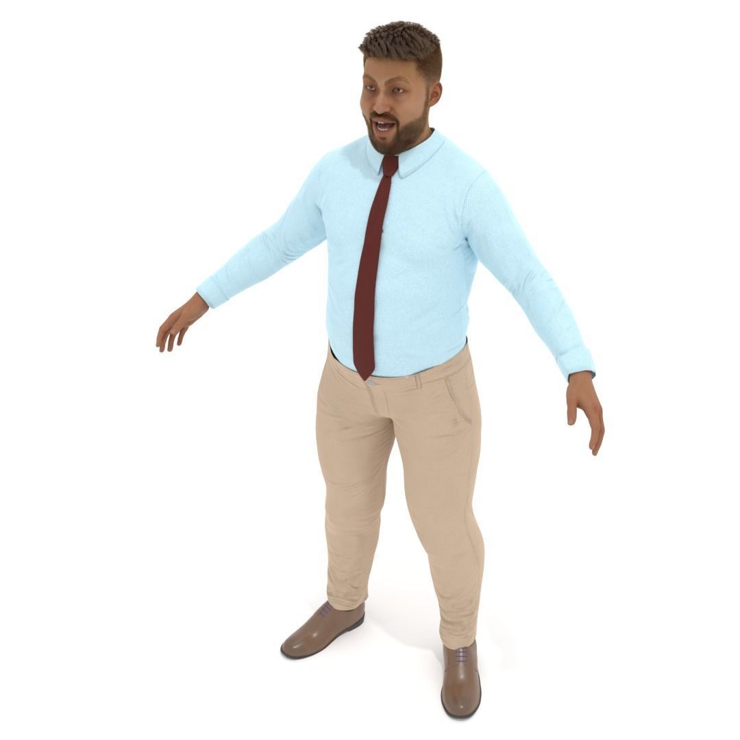 Man Rigged 3D model_1