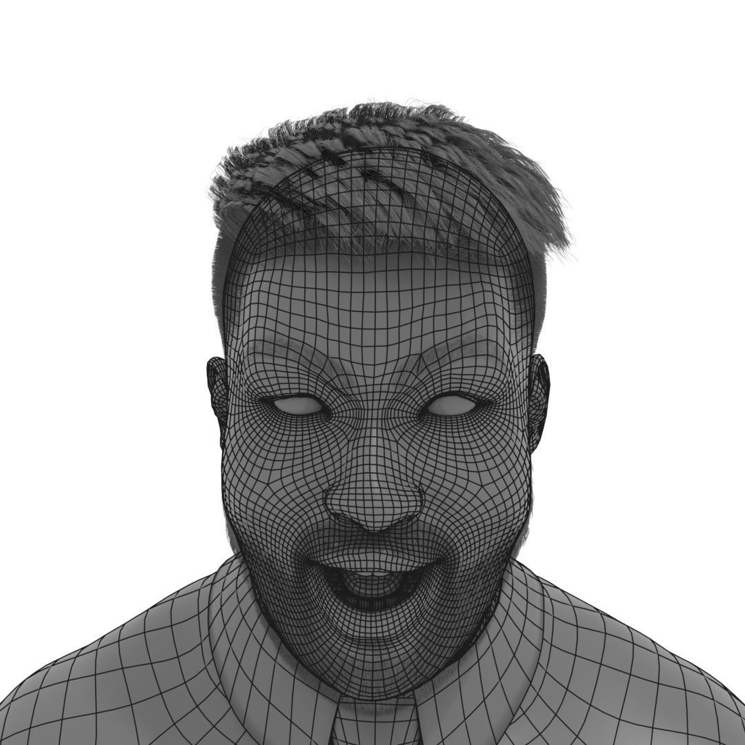 Man Rigged 3D model_11