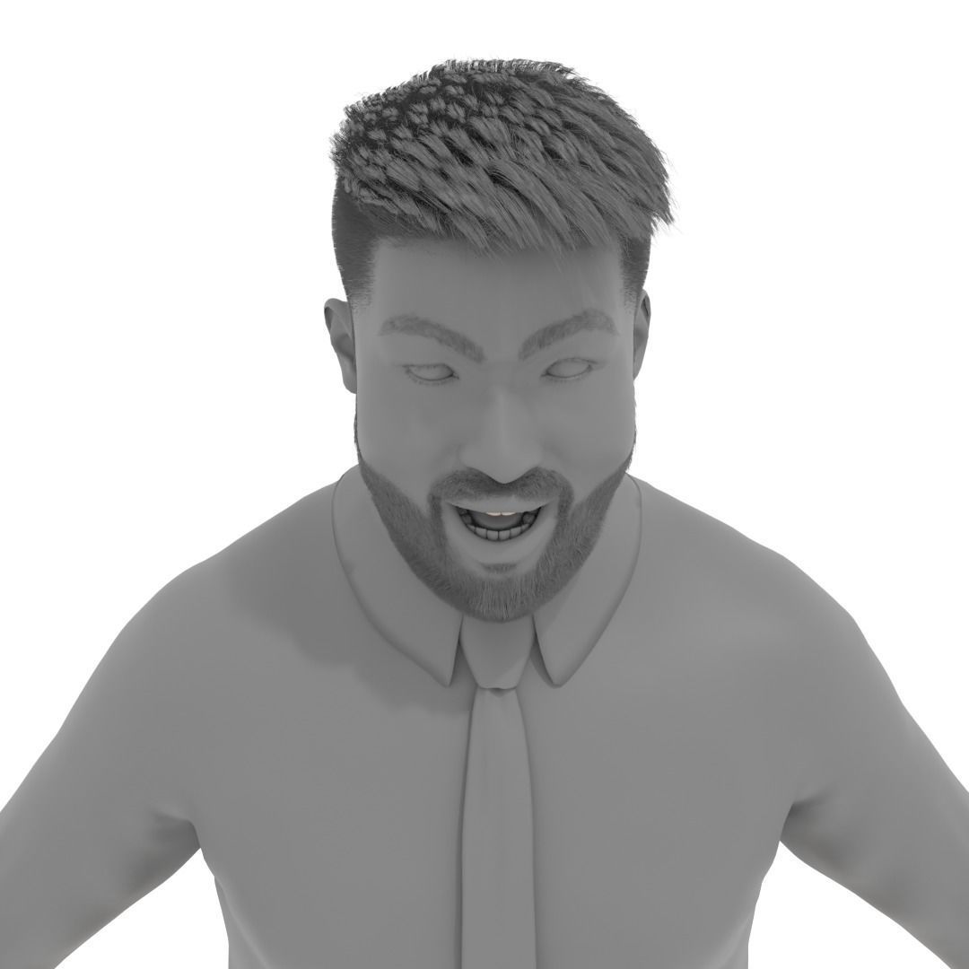 Man Rigged 3D model_12