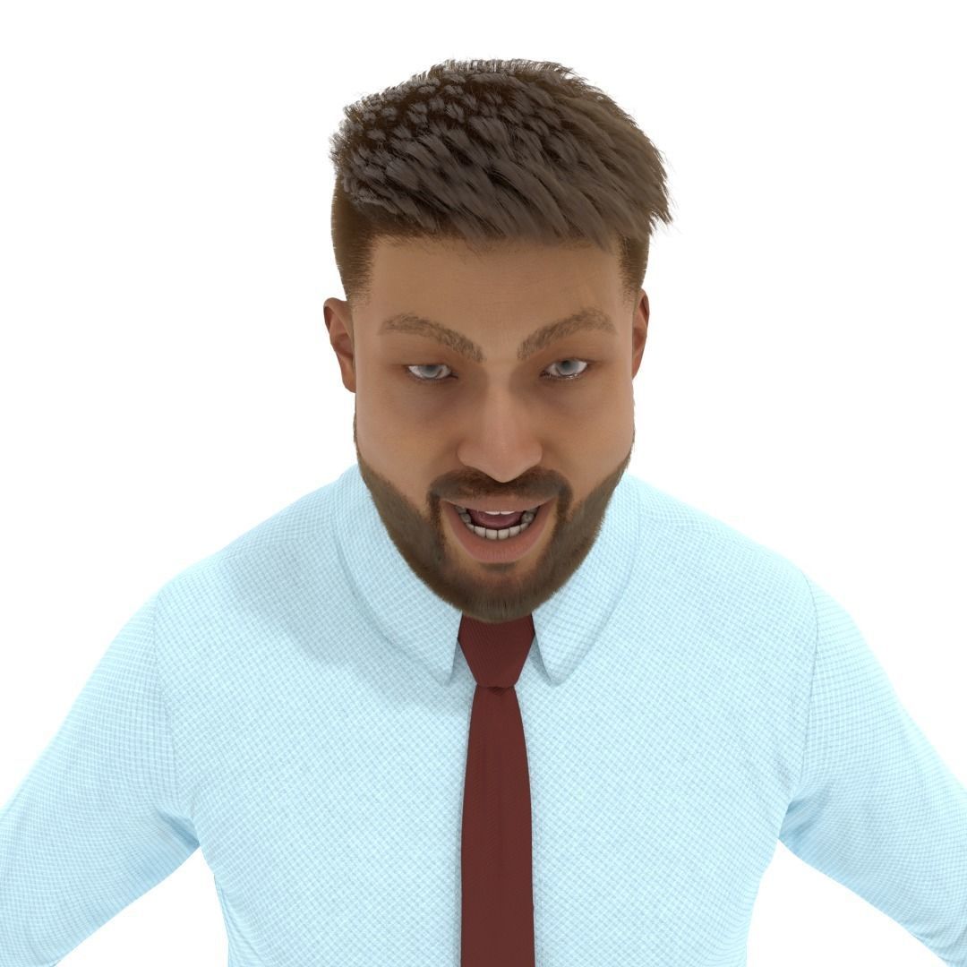 Man Rigged 3D model_8