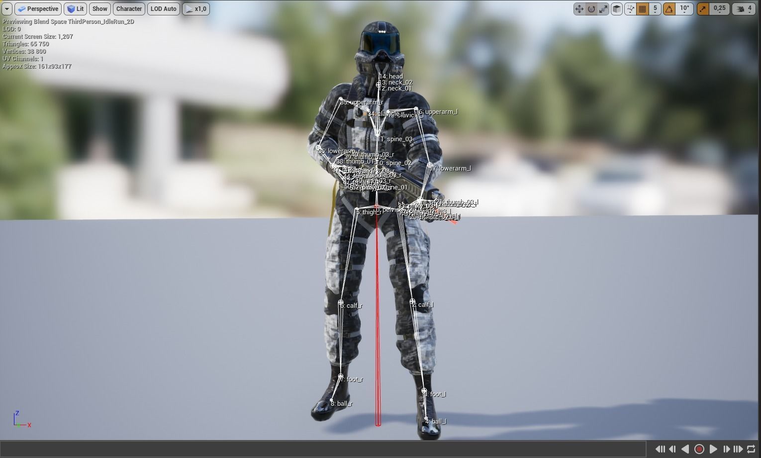 astronaut 001 Low-poly 3D model_19