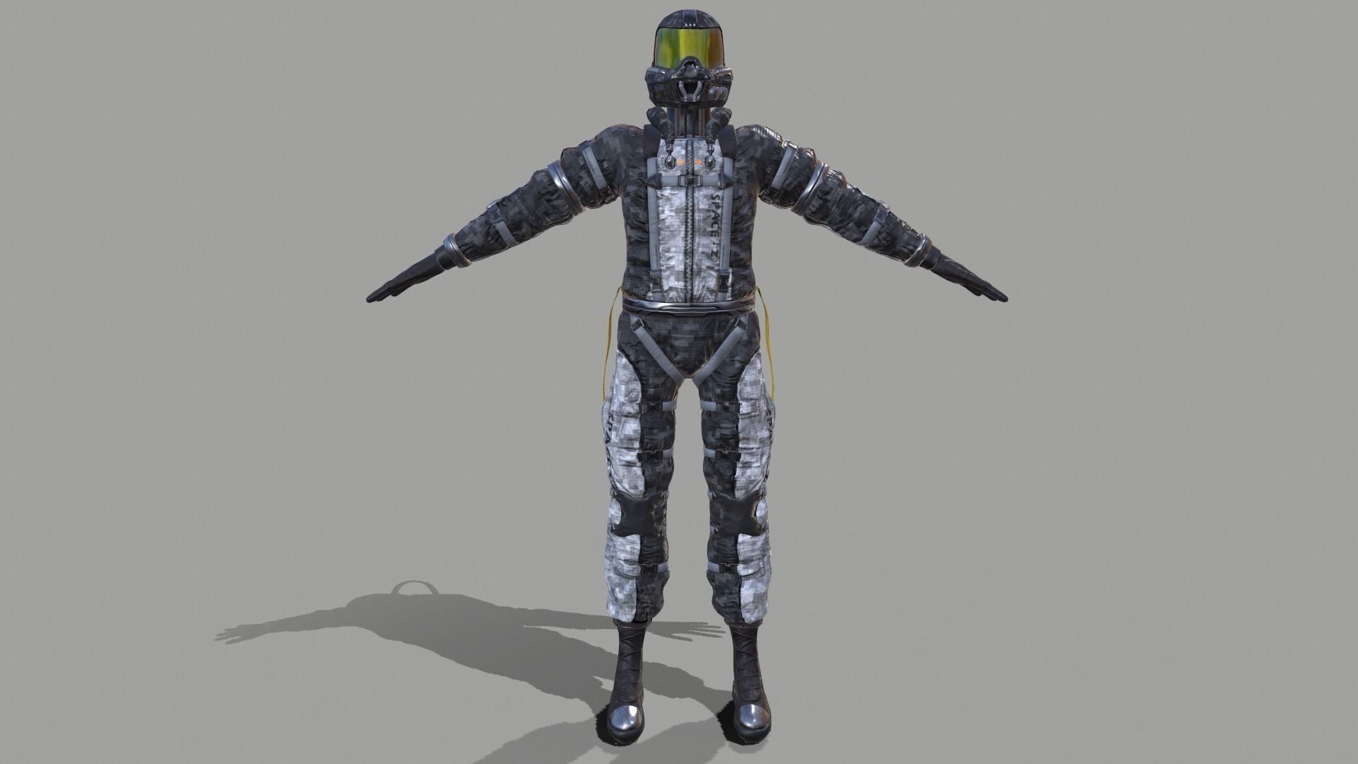 astronaut 001 Low-poly 3D model_13