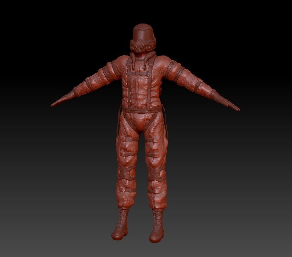 astronaut 001 Low-poly 3D model_18