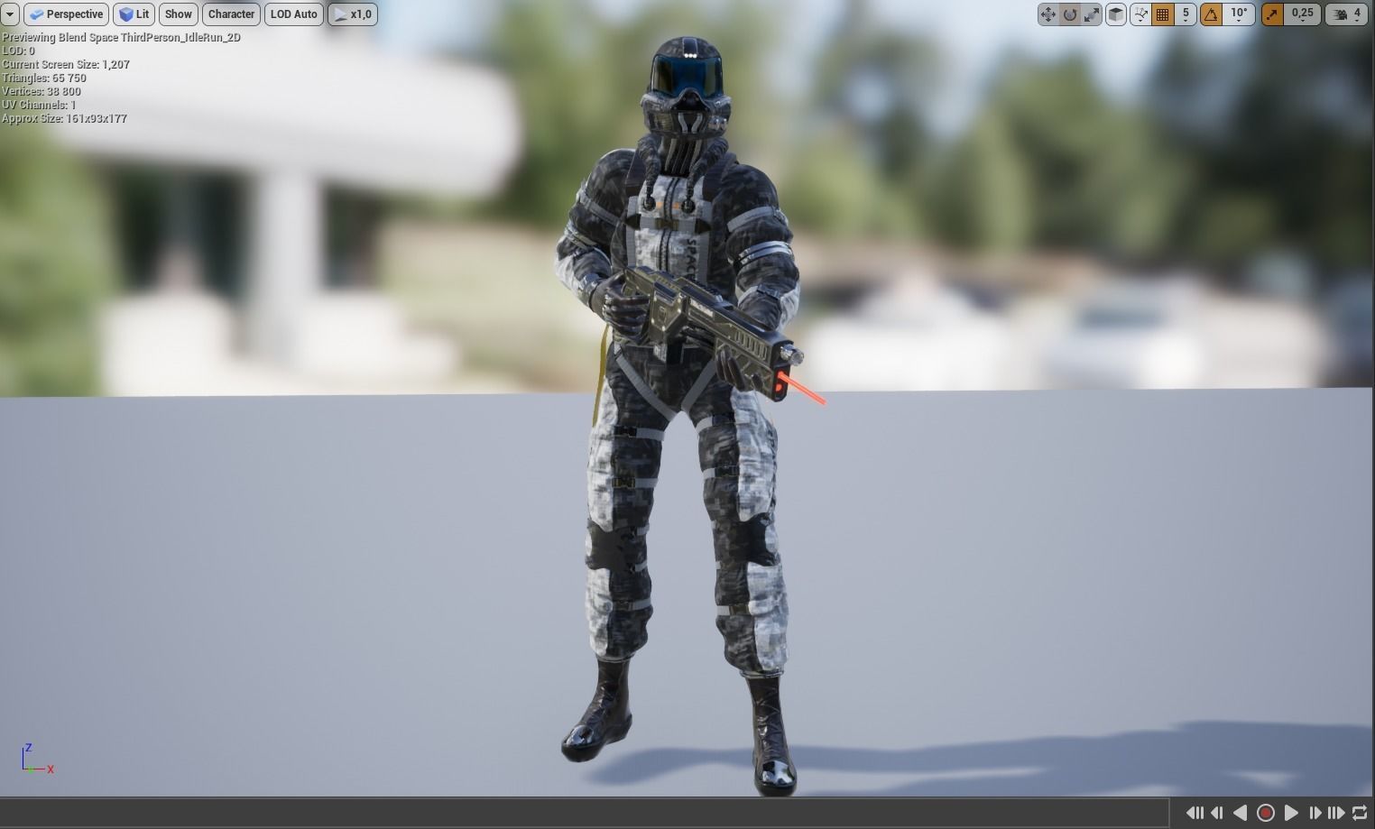 astronaut 001 Low-poly 3D model_20