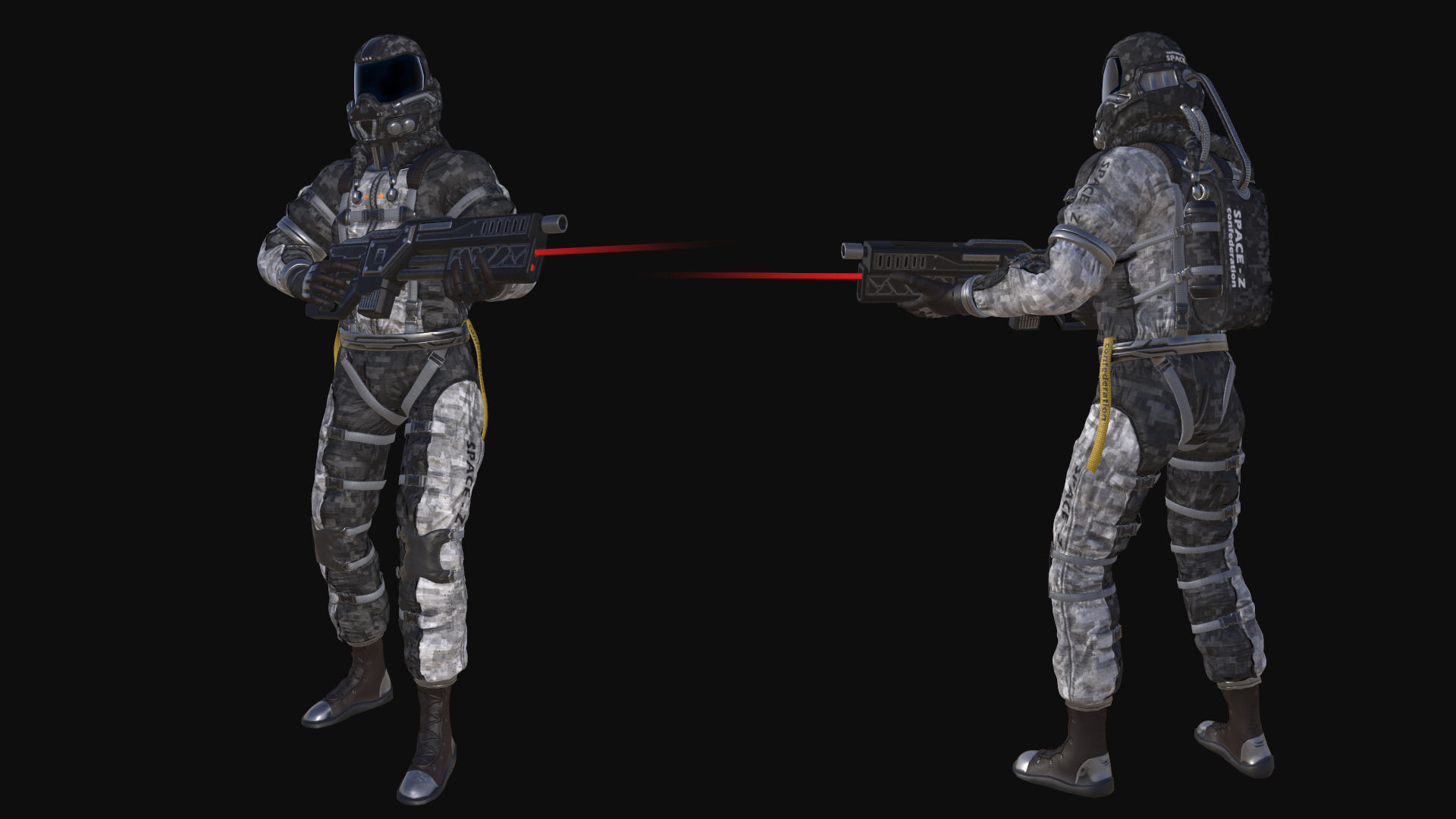 astronaut 001 Low-poly 3D model_11