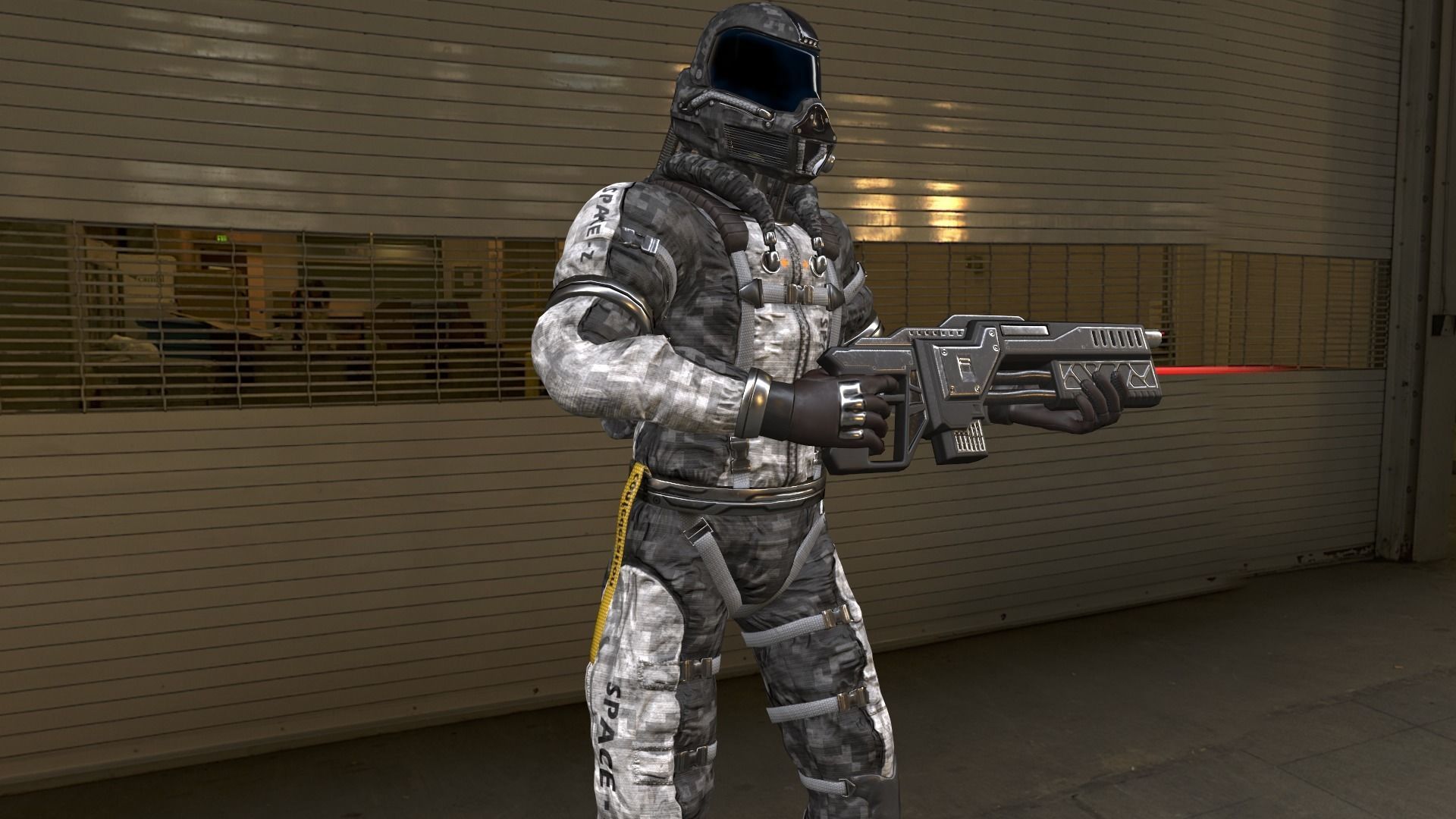 astronaut 001 Low-poly 3D model_5