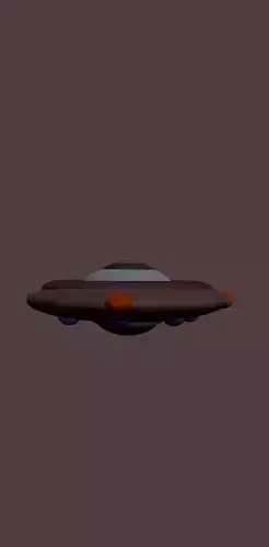 Alien-Ufo-ow-poly-3D model ufo