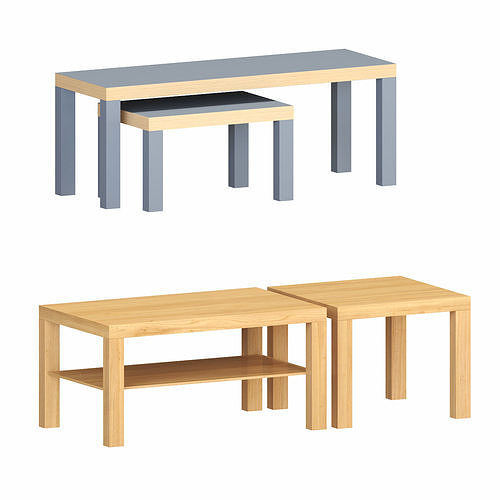Lack tables set 3D model