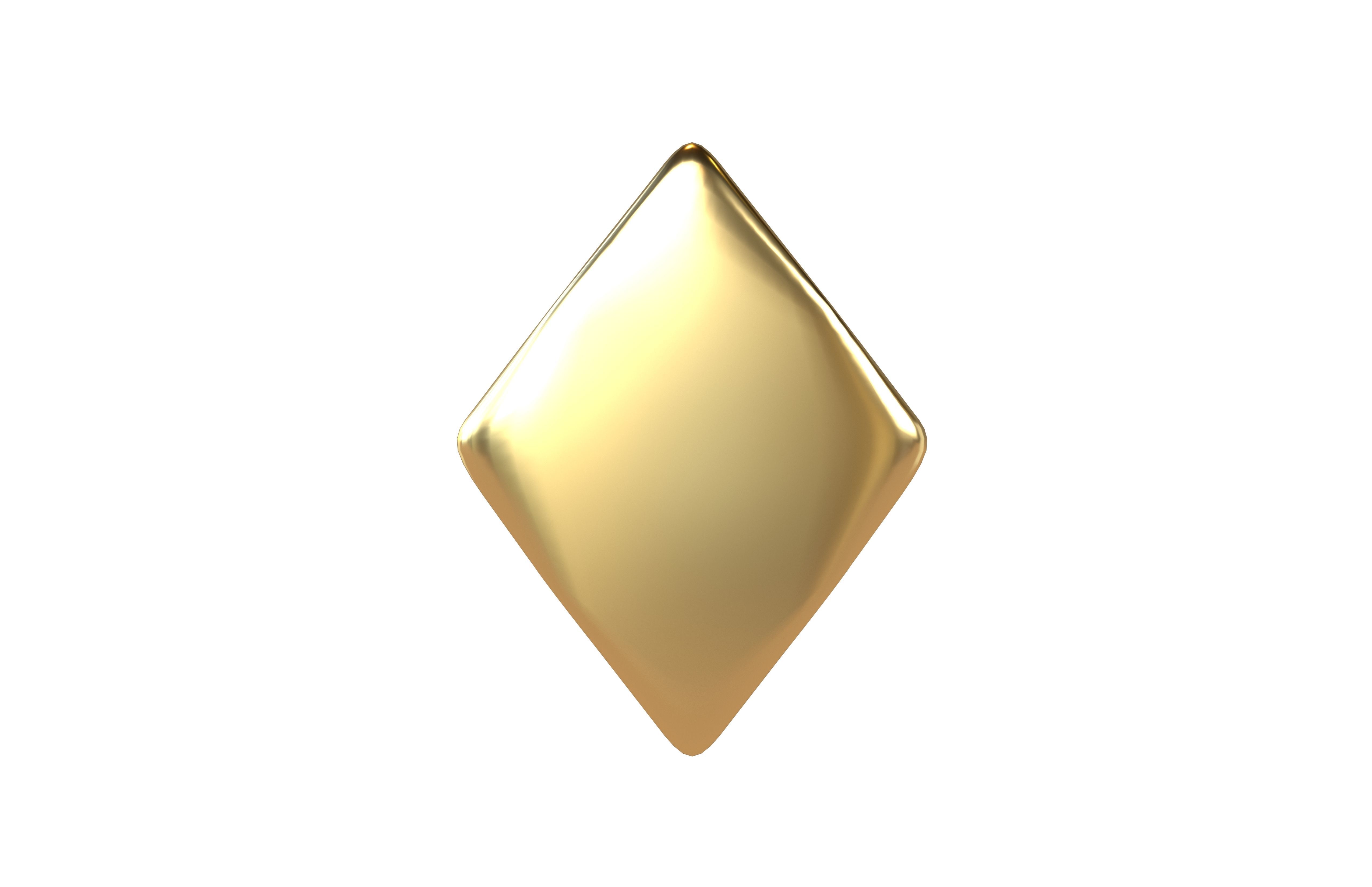 Poker Card Diamonds v2 002 Low-poly 3D model_1