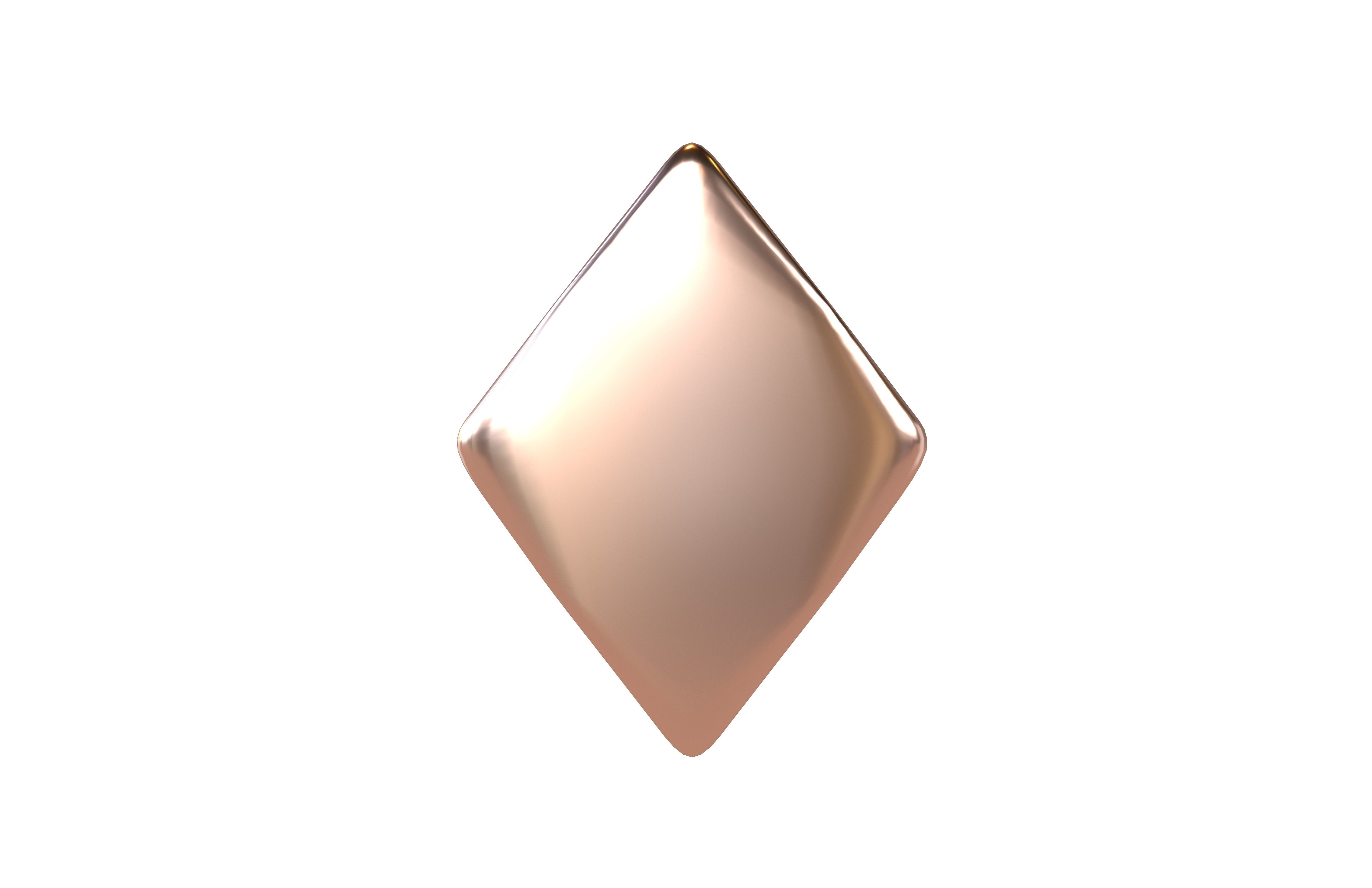 Poker Card Diamonds v2 004 Low-poly 3D model_1