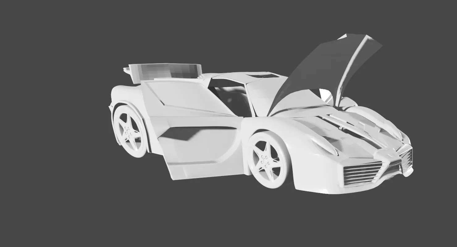 Ferrari 3D MODEL FOR FREE Free low-poly 3D model
