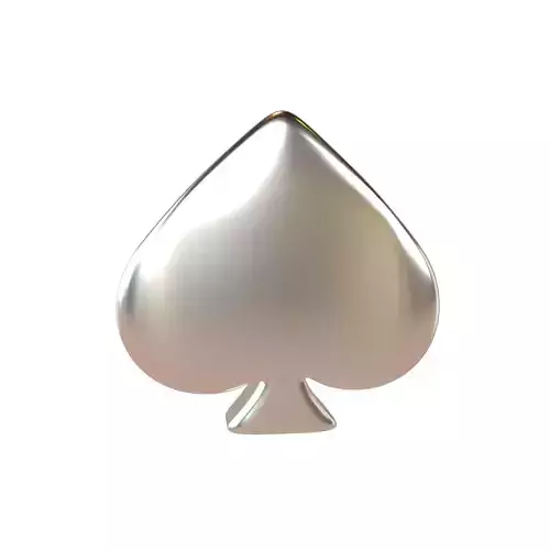 Poker Card Spade v2 003 Low-poly 3D model