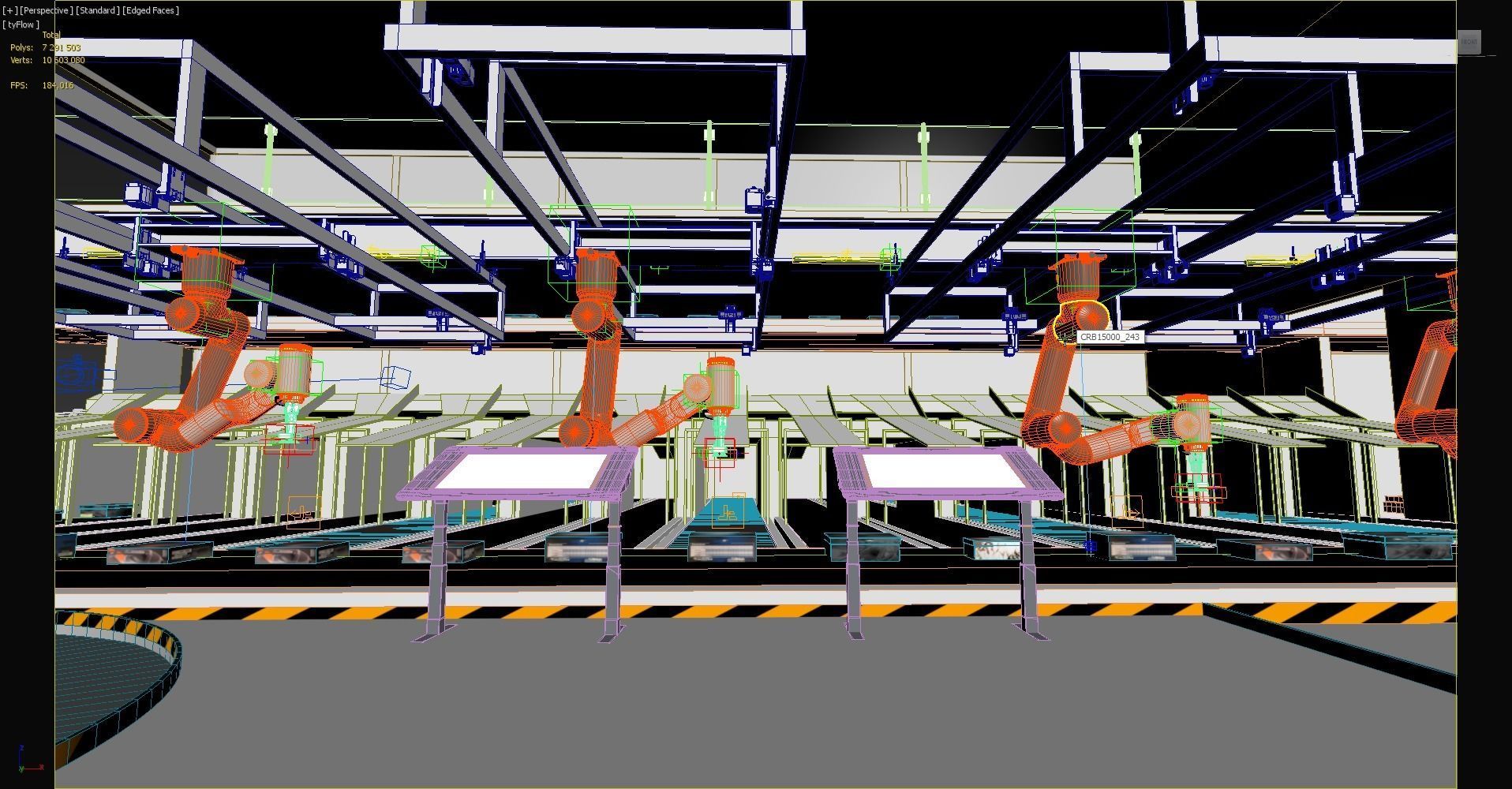 Warehouse robots Delivery Drone interior 3D model_8
