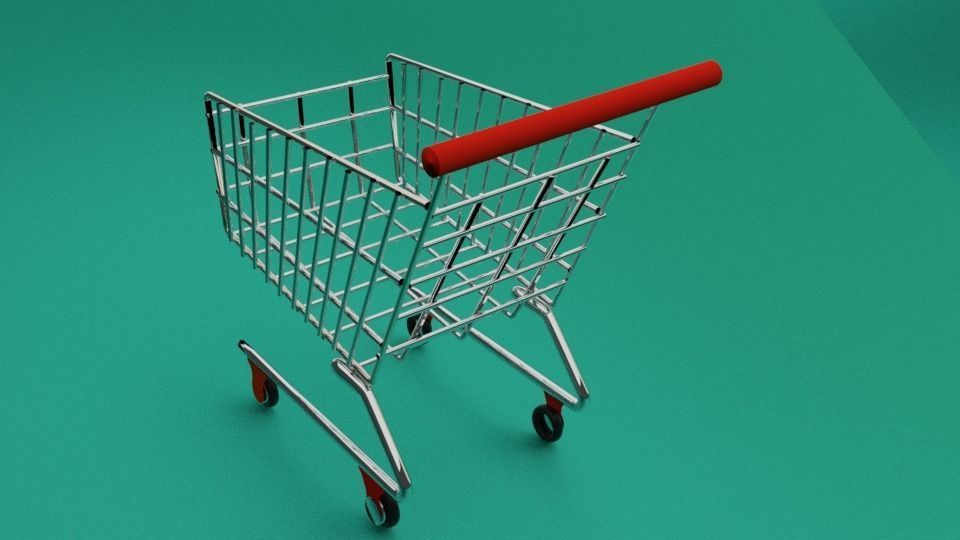 Shopping Cart 3D Modell Textured  Free 3D model_2
