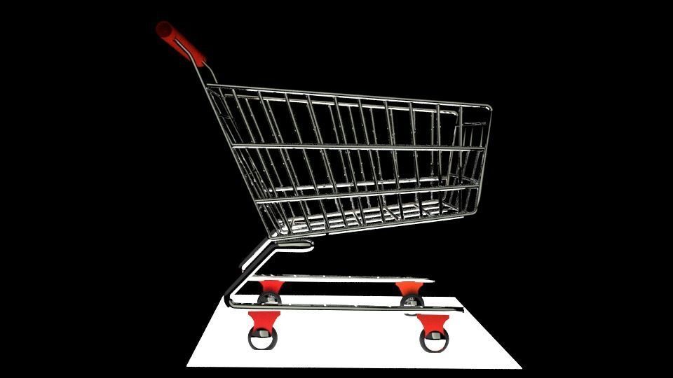Shopping Cart 3D Modell Textured  Free 3D model_3
