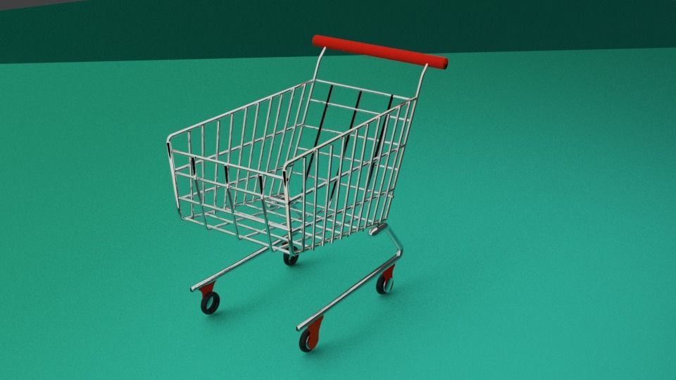 Shopping Cart 3D Modell Textured  Free 3D model_1