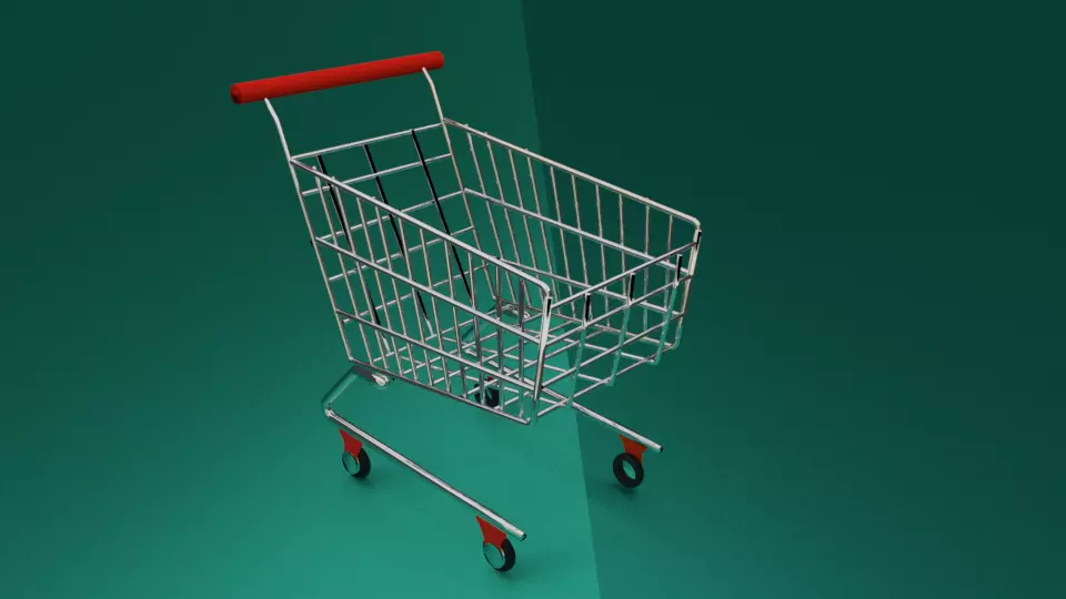 Shopping Cart 3D Modell Textured  Free 3D model_0