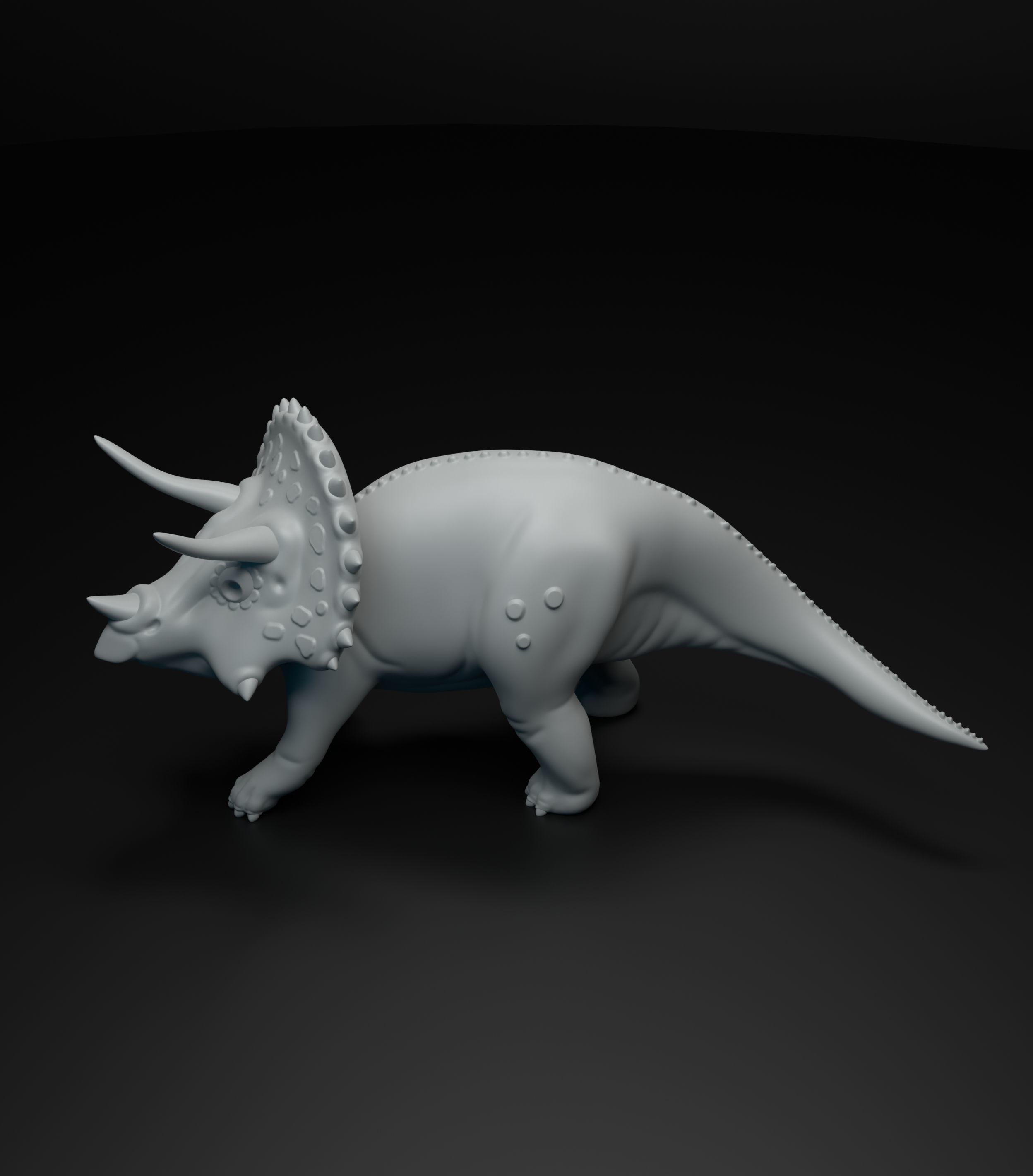 Triceratops cute dinosaur set intended for 3D printing 3D print model_10