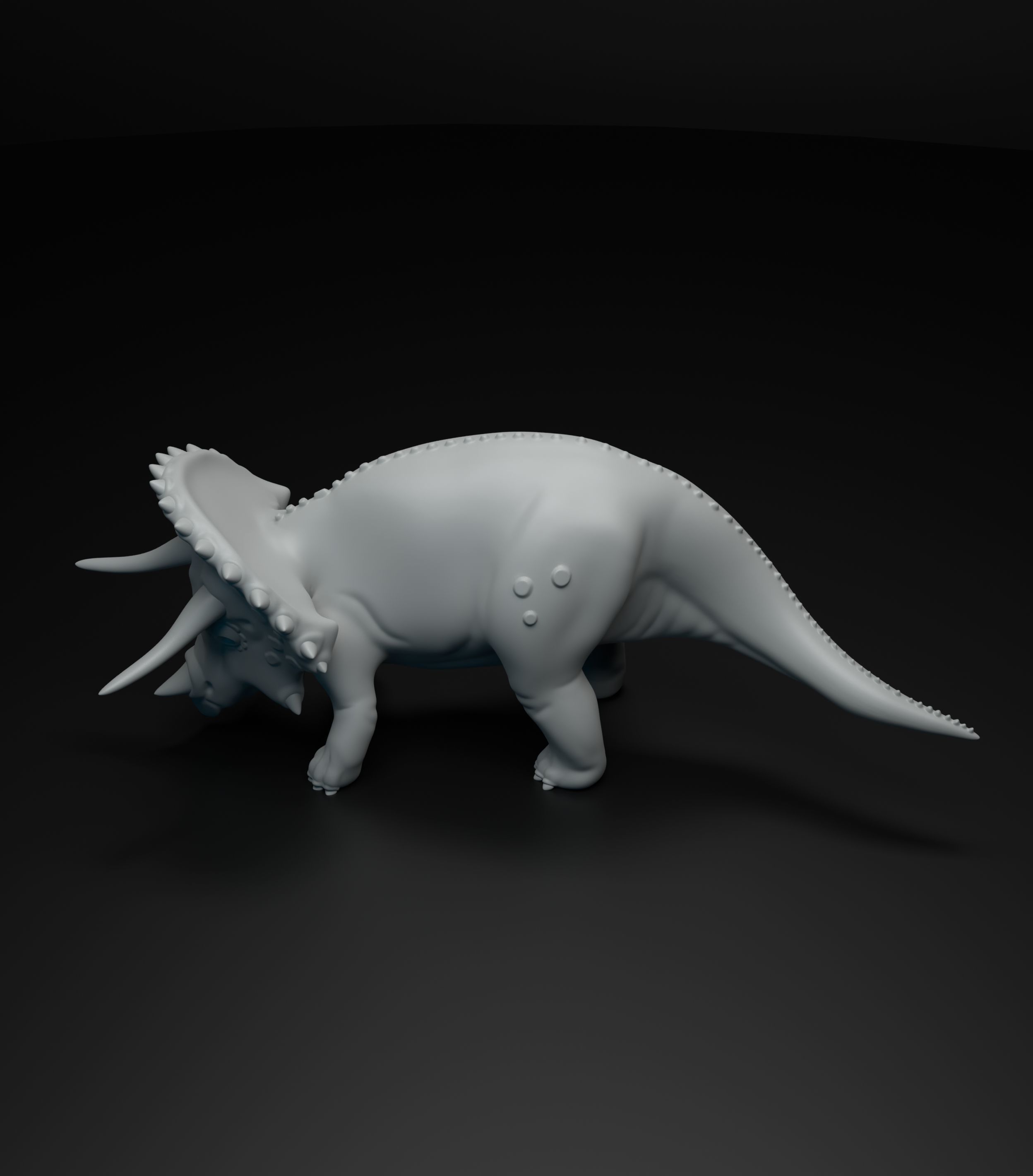 Triceratops cute dinosaur set intended for 3D printing 3D print model_6