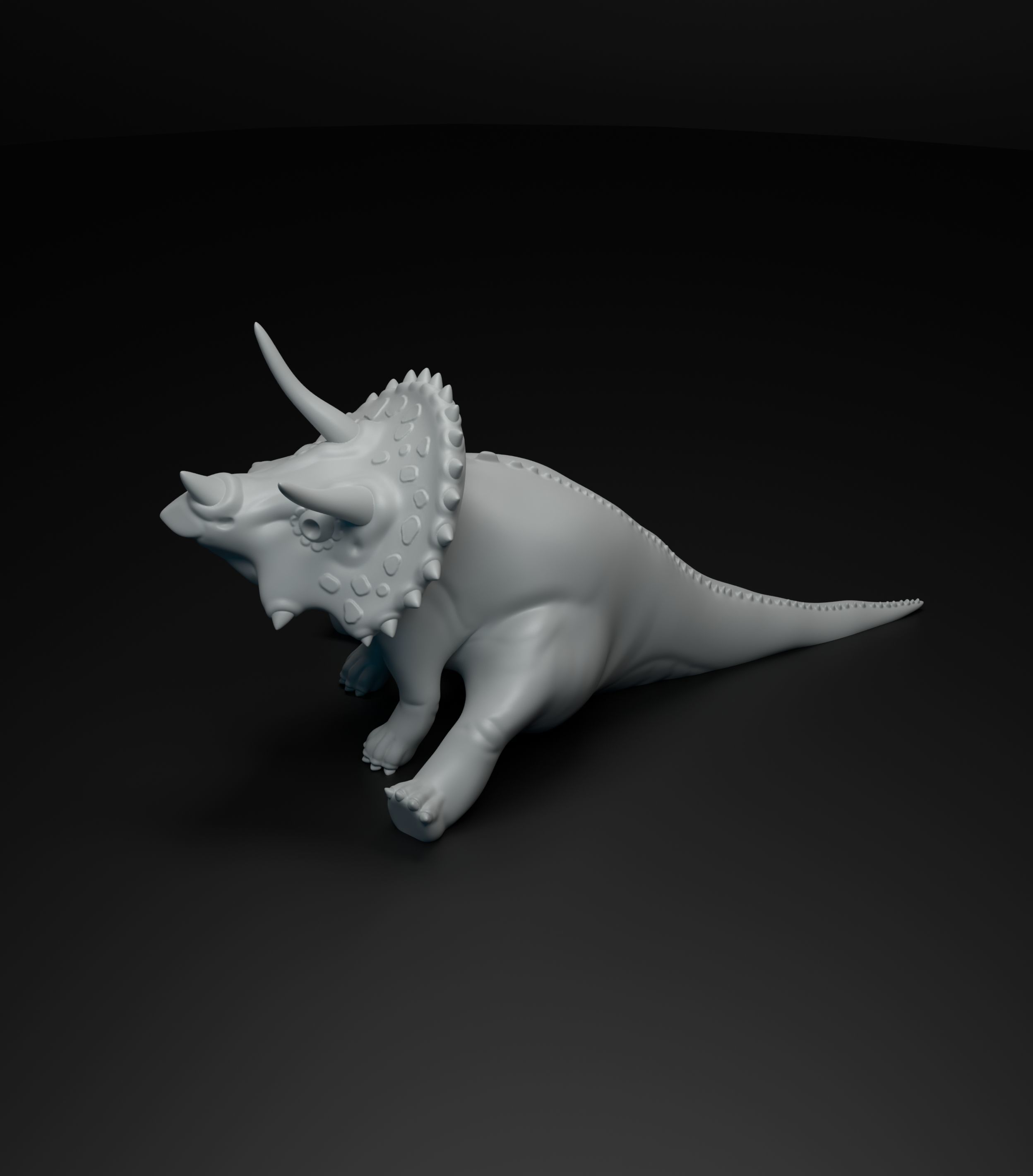 Triceratops cute dinosaur set intended for 3D printing 3D print model_2