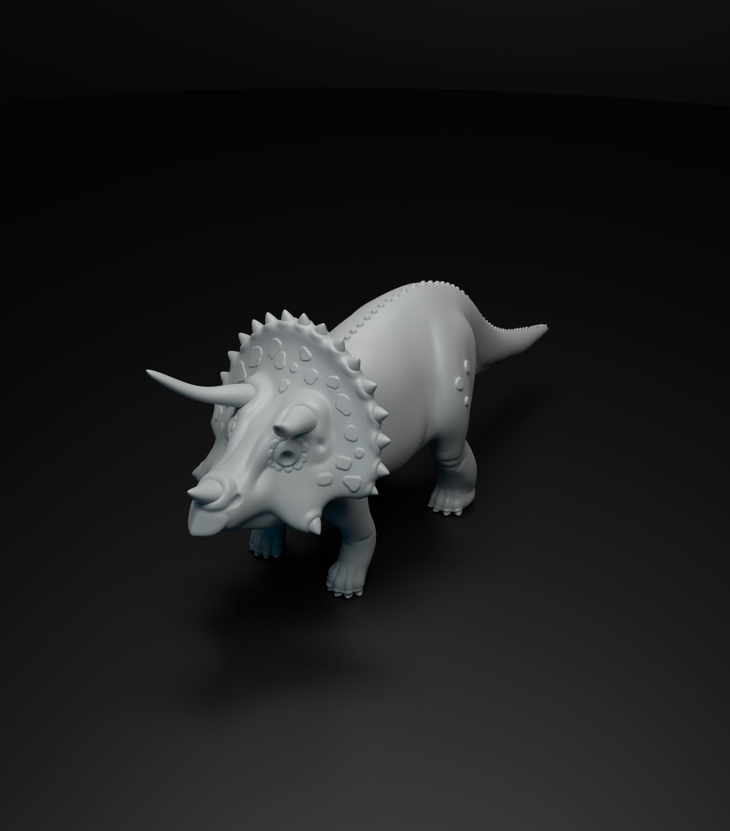 Triceratops cute dinosaur set intended for 3D printing 3D print model_9