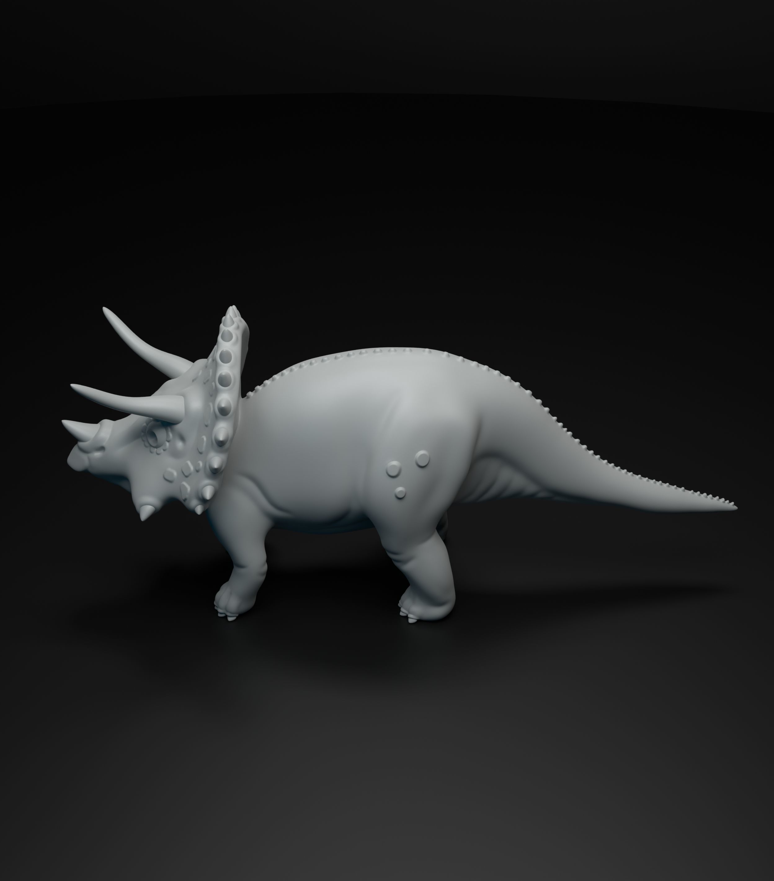 Triceratops cute dinosaur set intended for 3D printing 3D print model_8