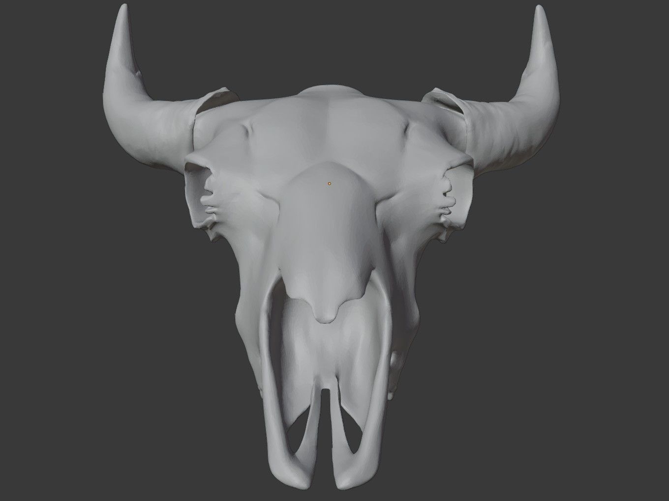 Cranium Charm Bison Bronze 3D print model_9