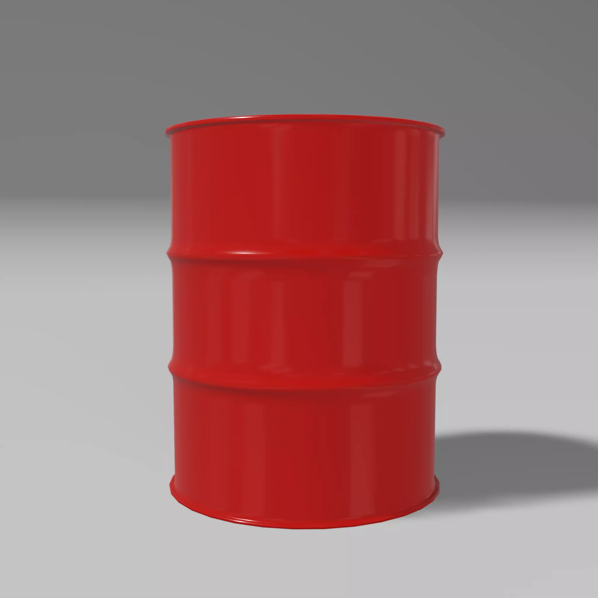 Black steel barrel Free low-poly 3D model_0