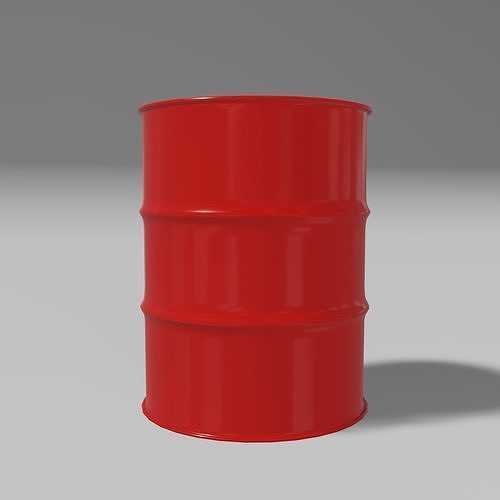 Black steel barrel Free low-poly 3D model