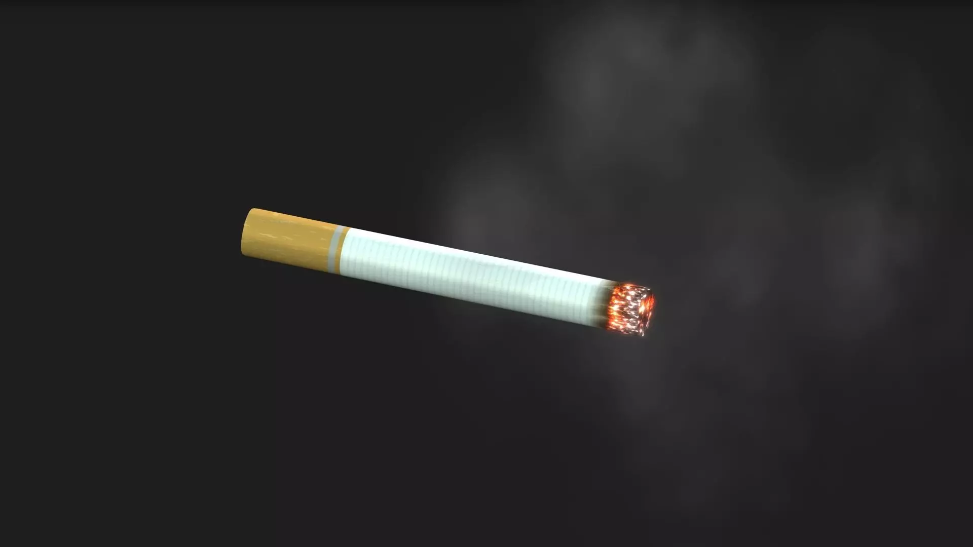 Cigarette burning Free 3D model