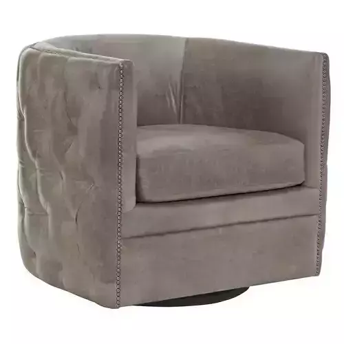 Wide Tufted Genuine Leather Top Grain Leather 3D model