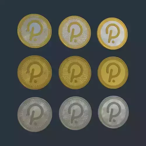 Polkadot DOT - Cryptocurrency Coin 3D model