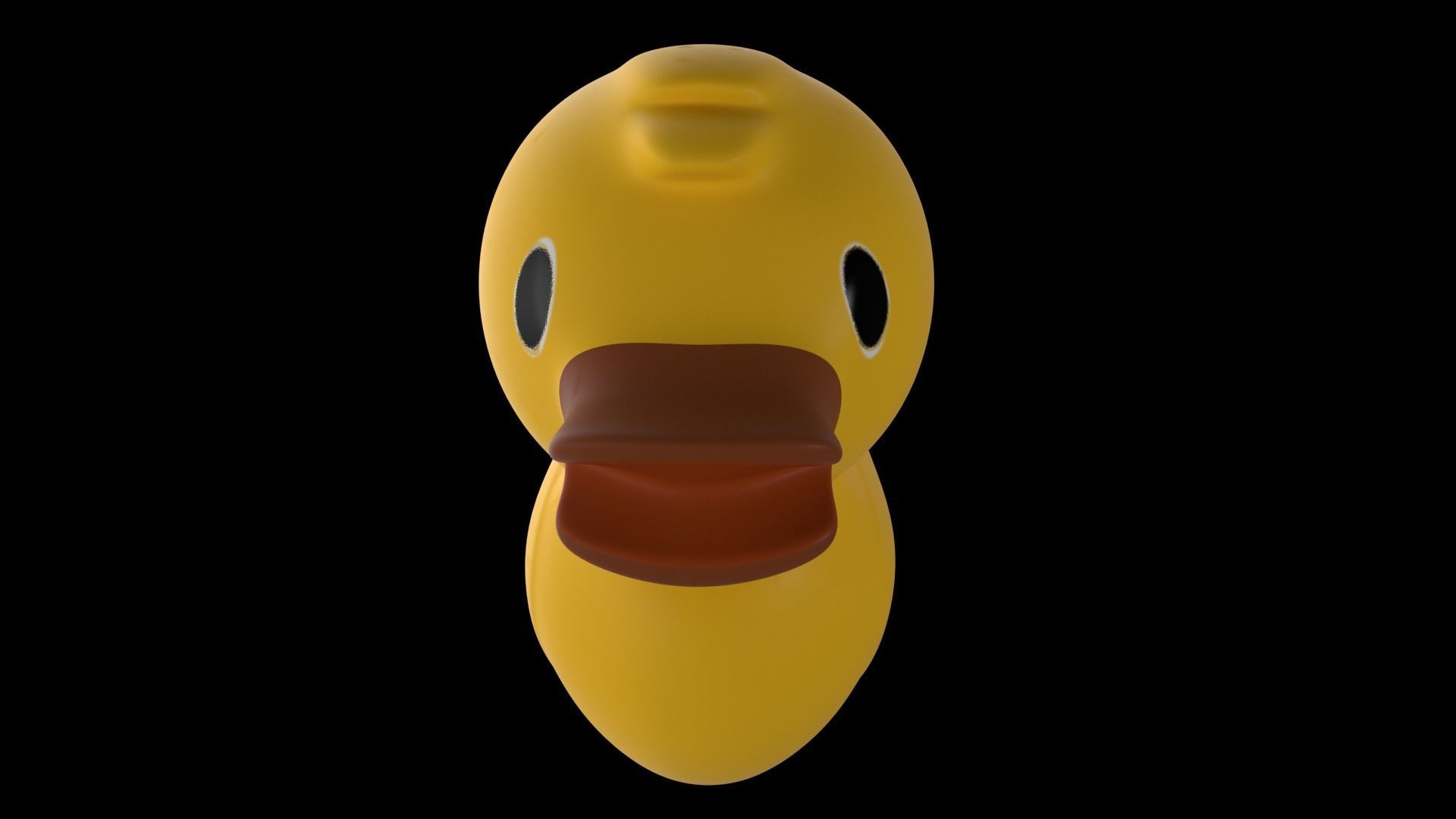 Rubber Duck Yellow Low-poly 3D model_4