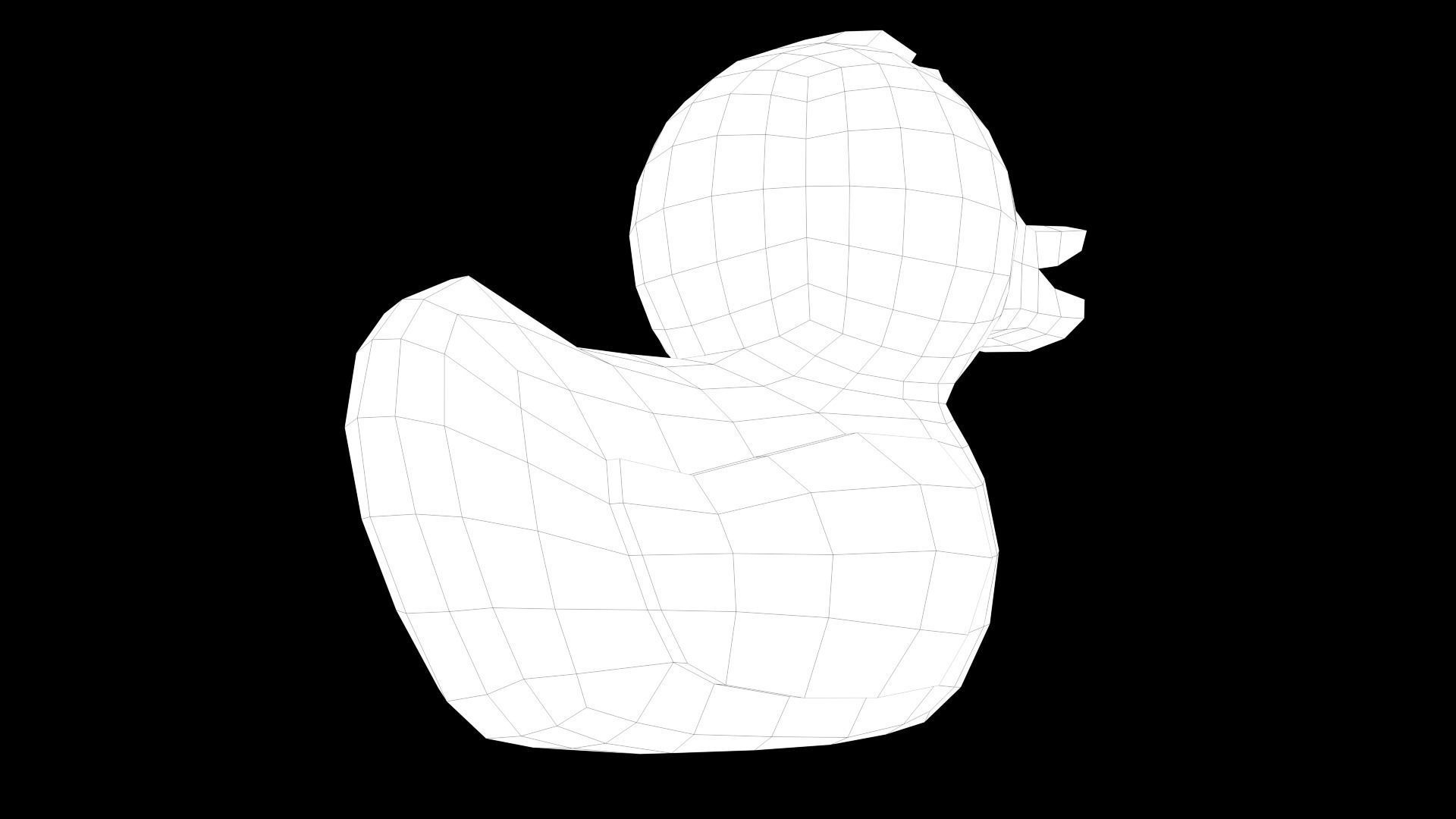 Rubber Duck Yellow Low-poly 3D model_7