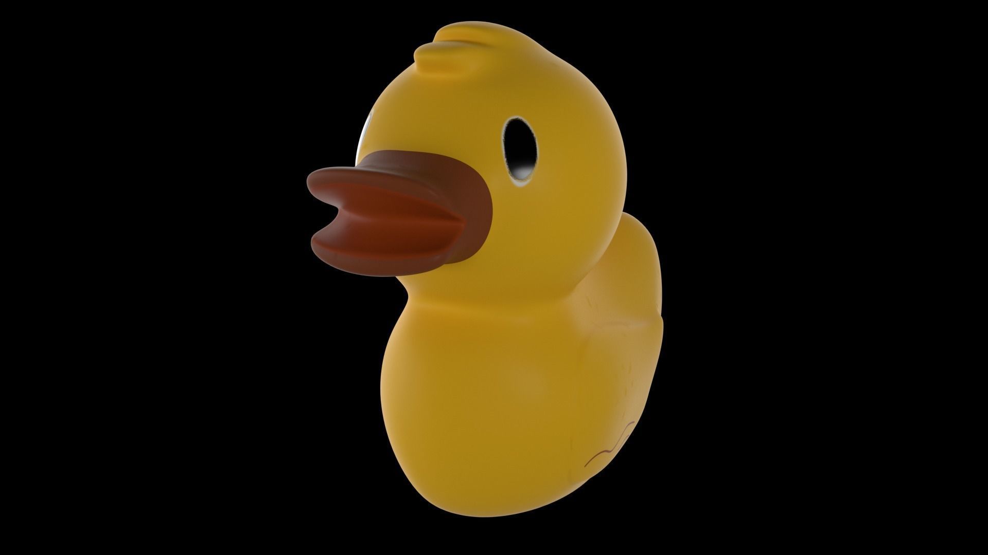 Rubber Duck Yellow Low-poly 3D model_3