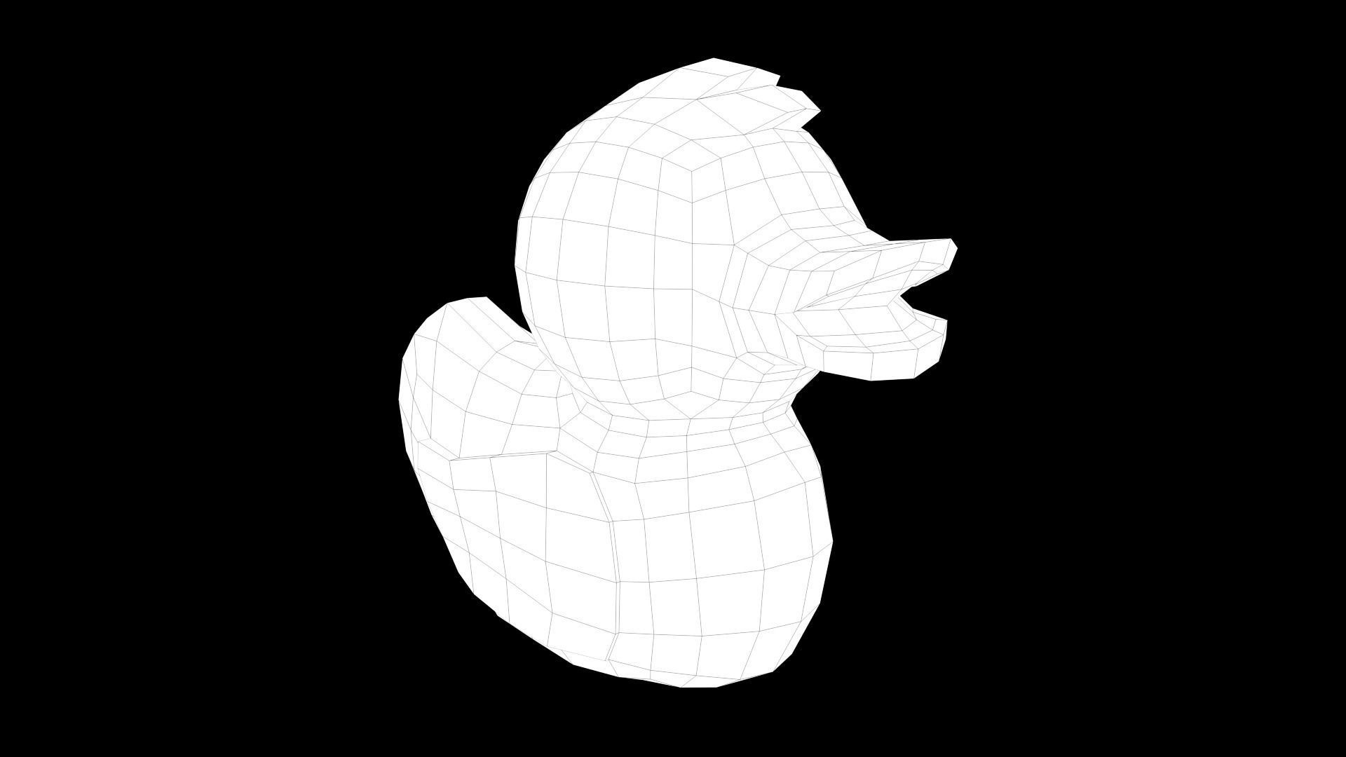 Rubber Duck Yellow Low-poly 3D model_6