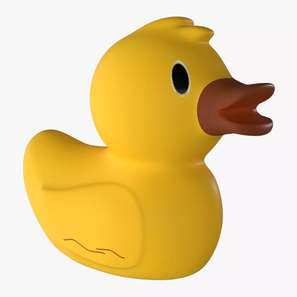 Rubber Duck Yellow Low-poly 3D model_0