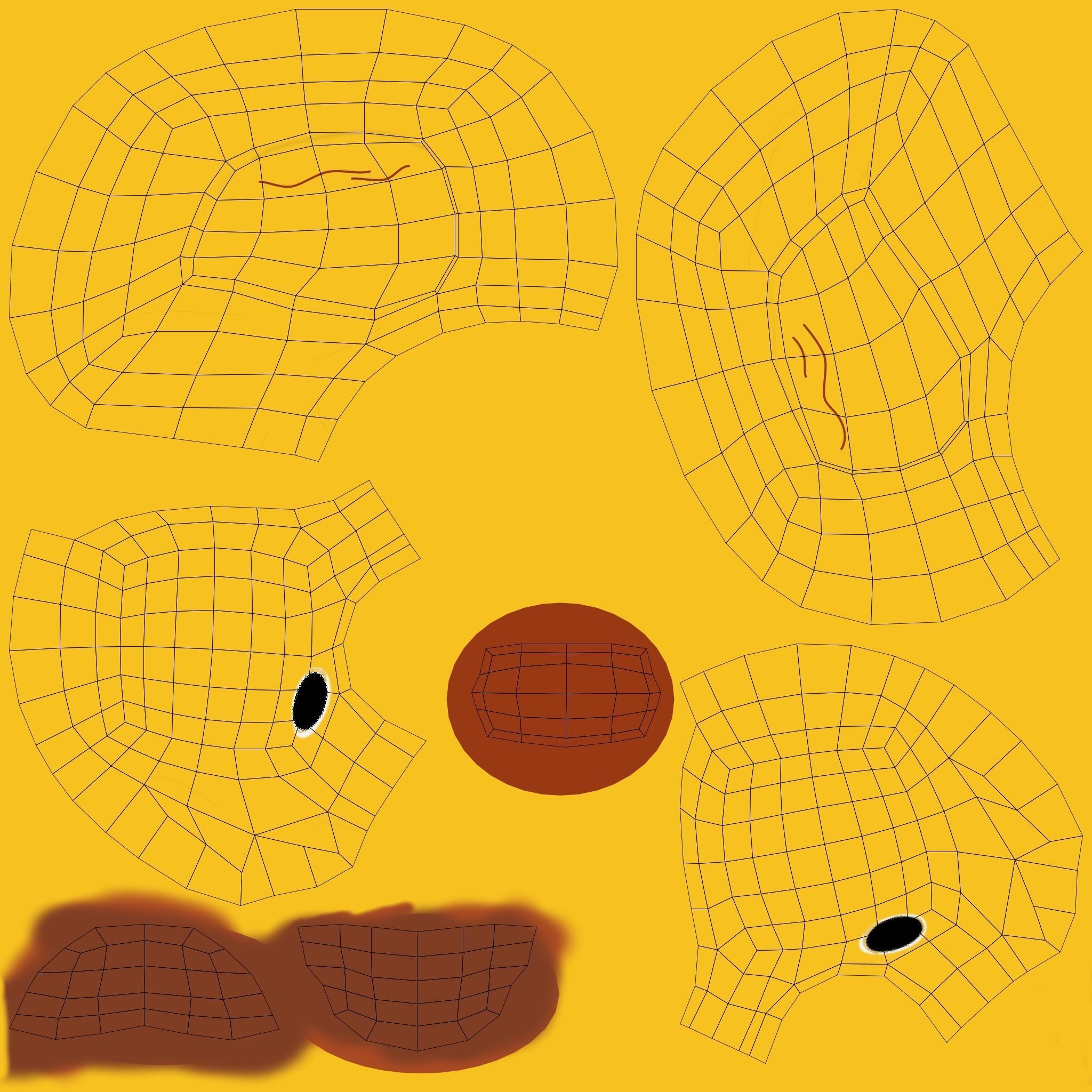 Rubber Duck Yellow Low-poly 3D model_11