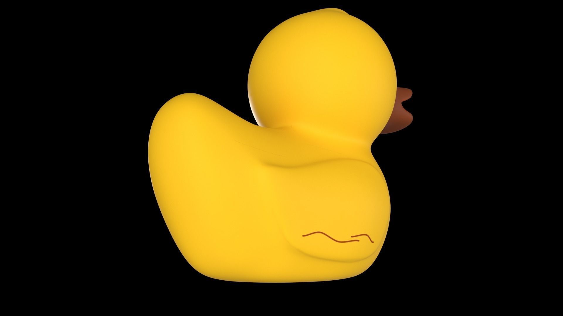 Rubber Duck Yellow Low-poly 3D model_5