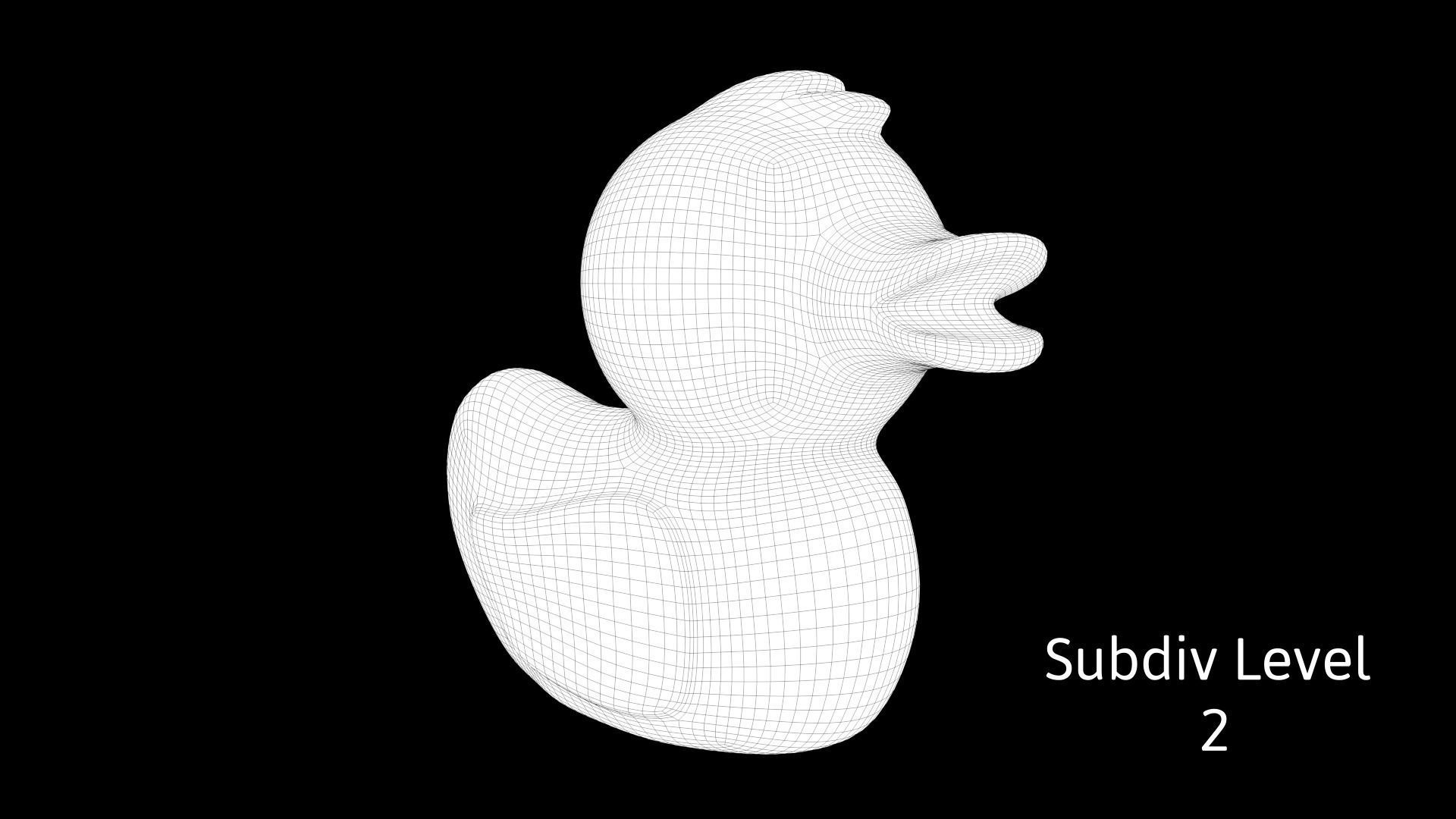 Rubber Duck Yellow Low-poly 3D model_10