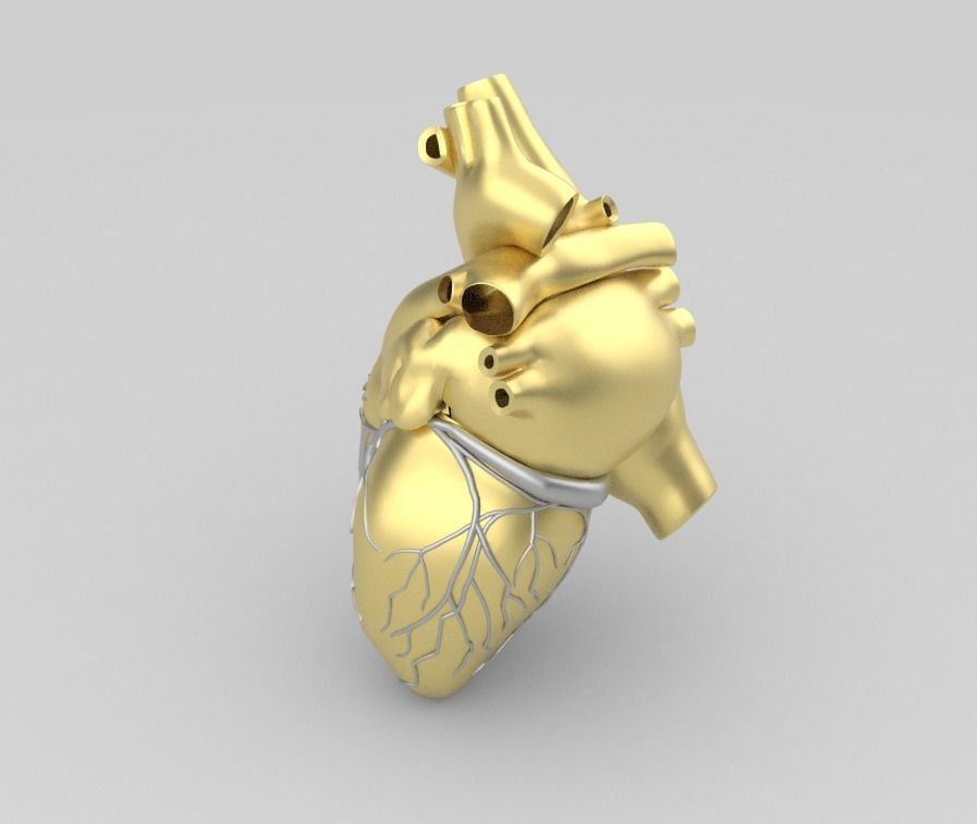 hearth pendant  3D print model_3