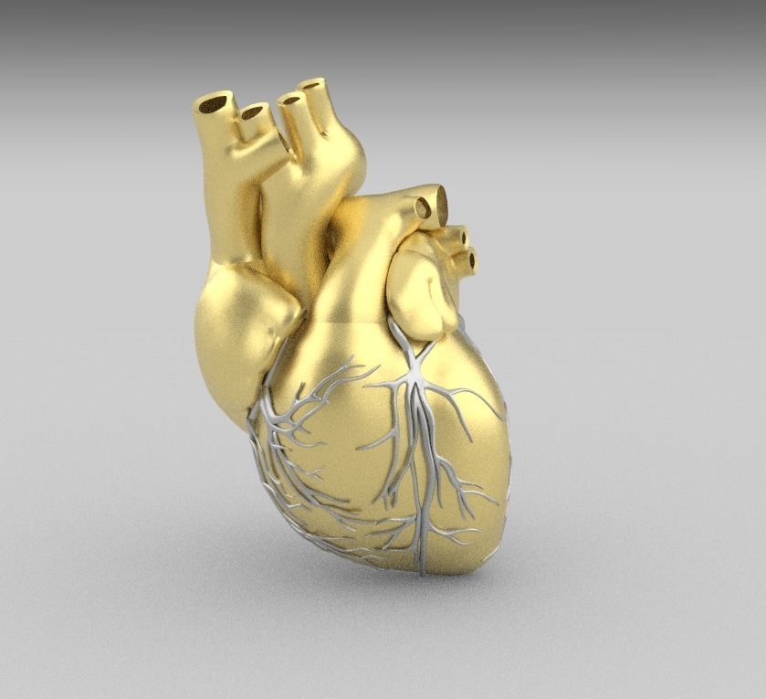 hearth pendant  3D print model_2